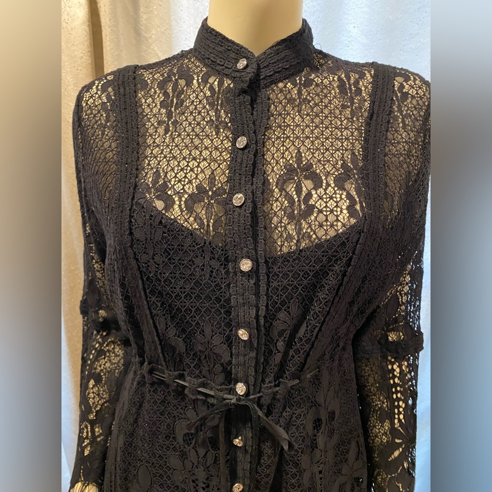 Colleen Lopez Black Romance Lace Tunic